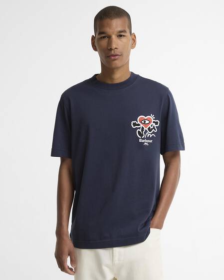 Barbour x Mul T-Shirt Camping Trip Relaxed Navy