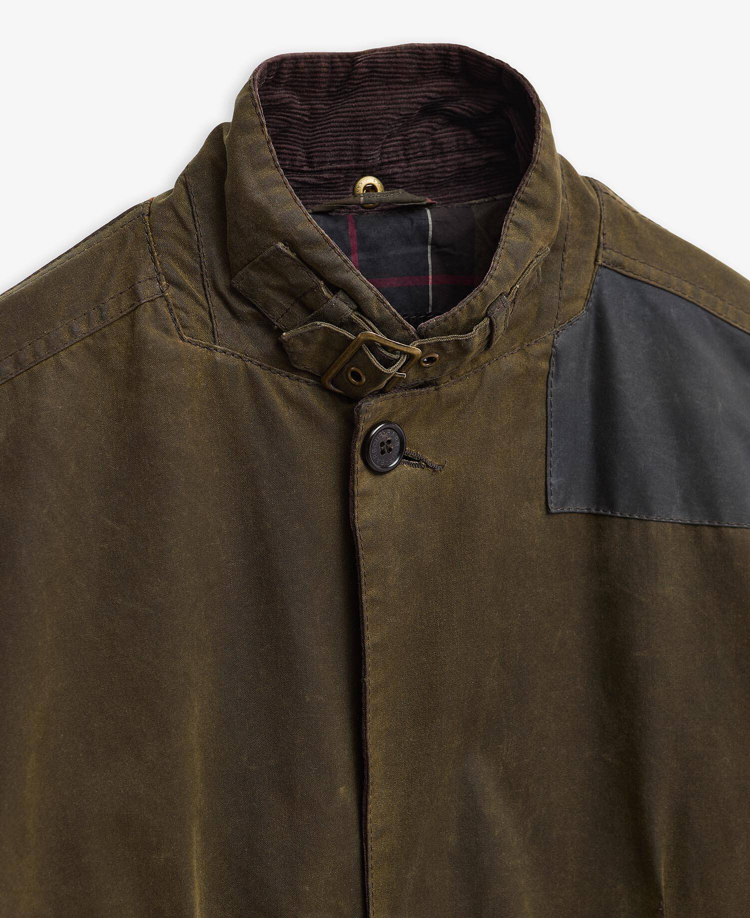 Barbour Re-Loved Lutz Waxed Jacket - Size L Olive image number 4