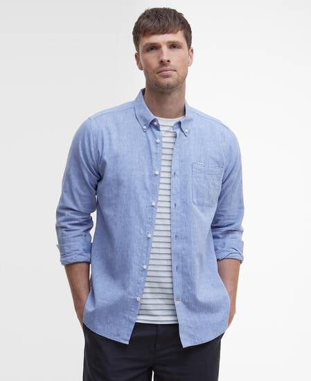 Nelson Tailored Long-Sleeved Shirt Classic Blue