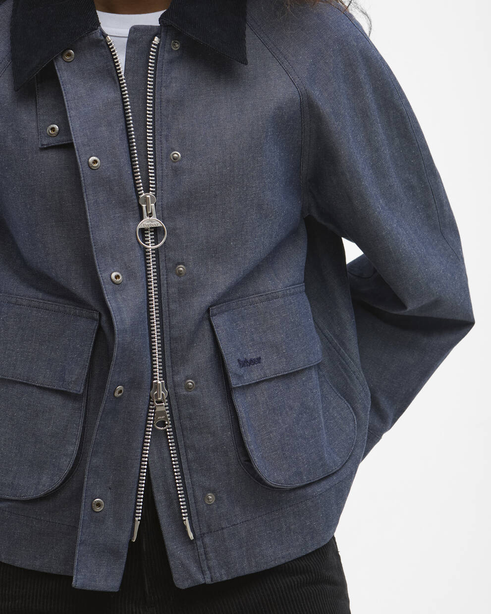 Barbour x ARKET Kokos Dry Wax Denim Jacket