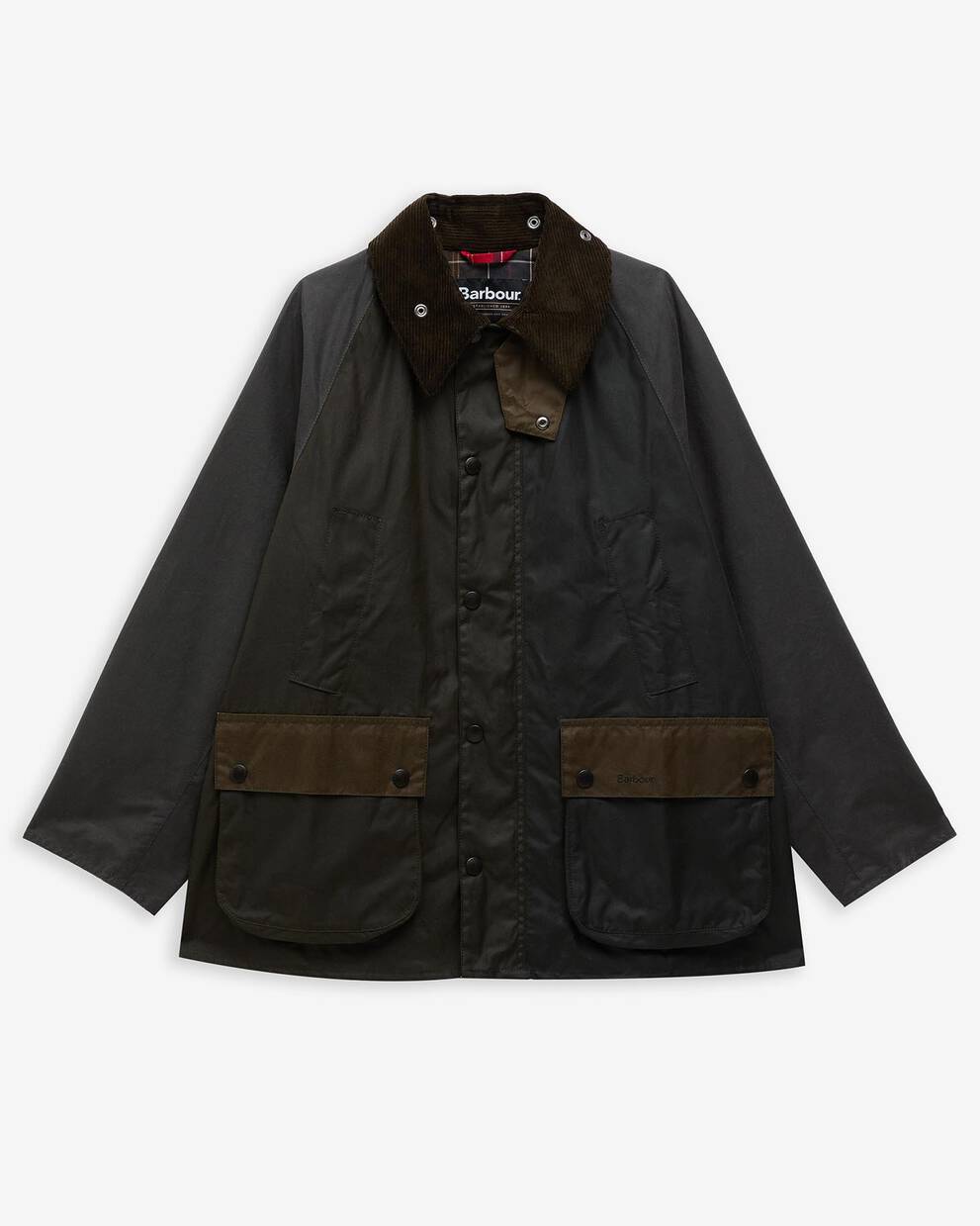 Patchwork Oversized Bedale Waxed Jacket