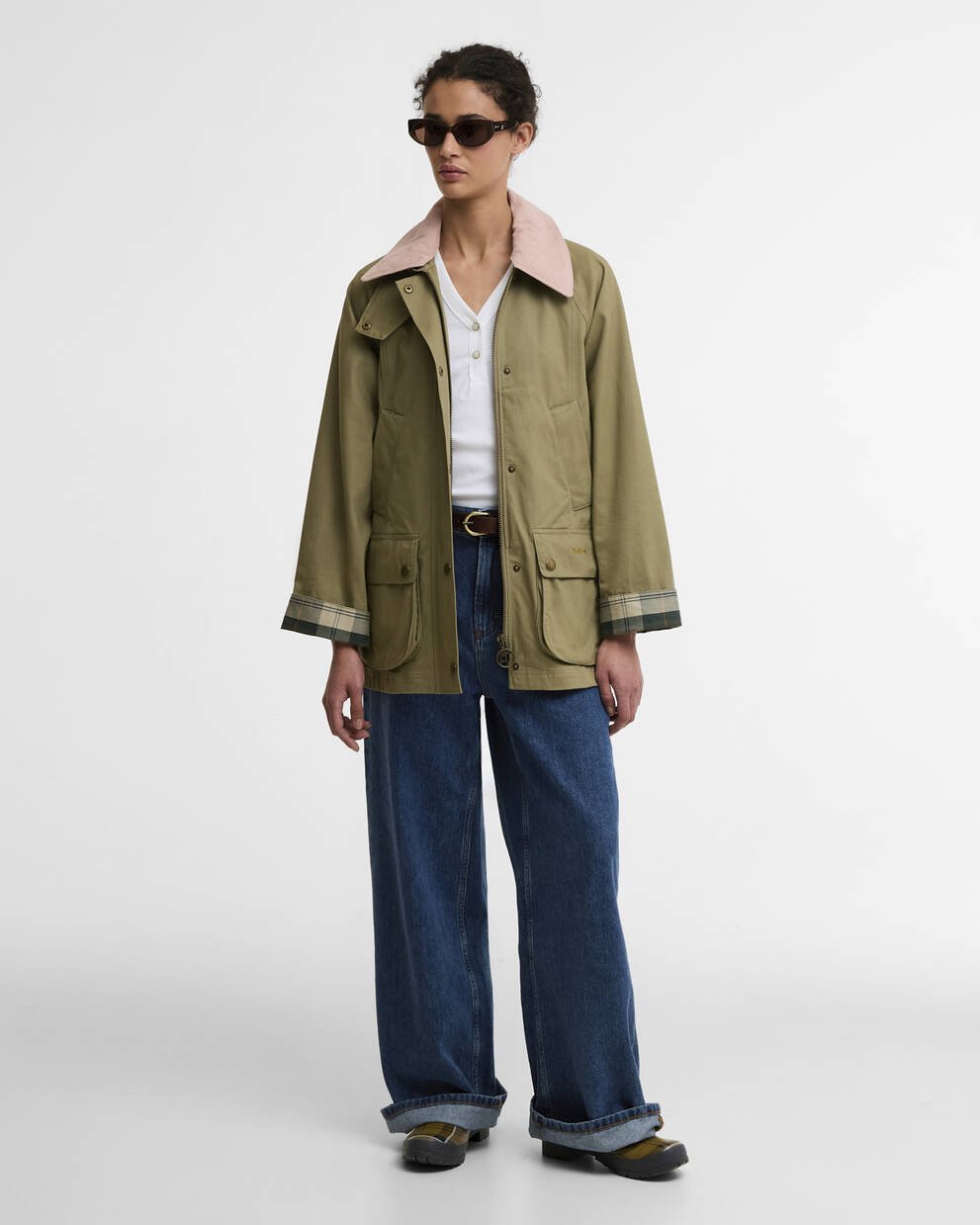 Giacca casual Modern Beadnell Bleached Olive/Ancient/Gardenia