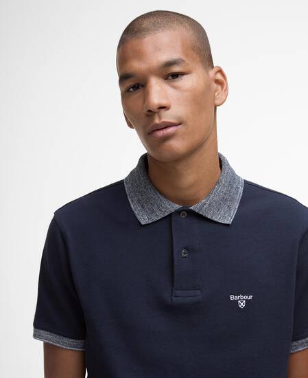 Marlton Tailored Short-Sleeved Polo Shirt Navy