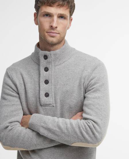 Essential Elbow Patch Jumper Stone