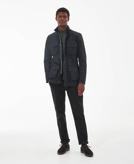 Corbridge Waxed Jacket Black-Classic