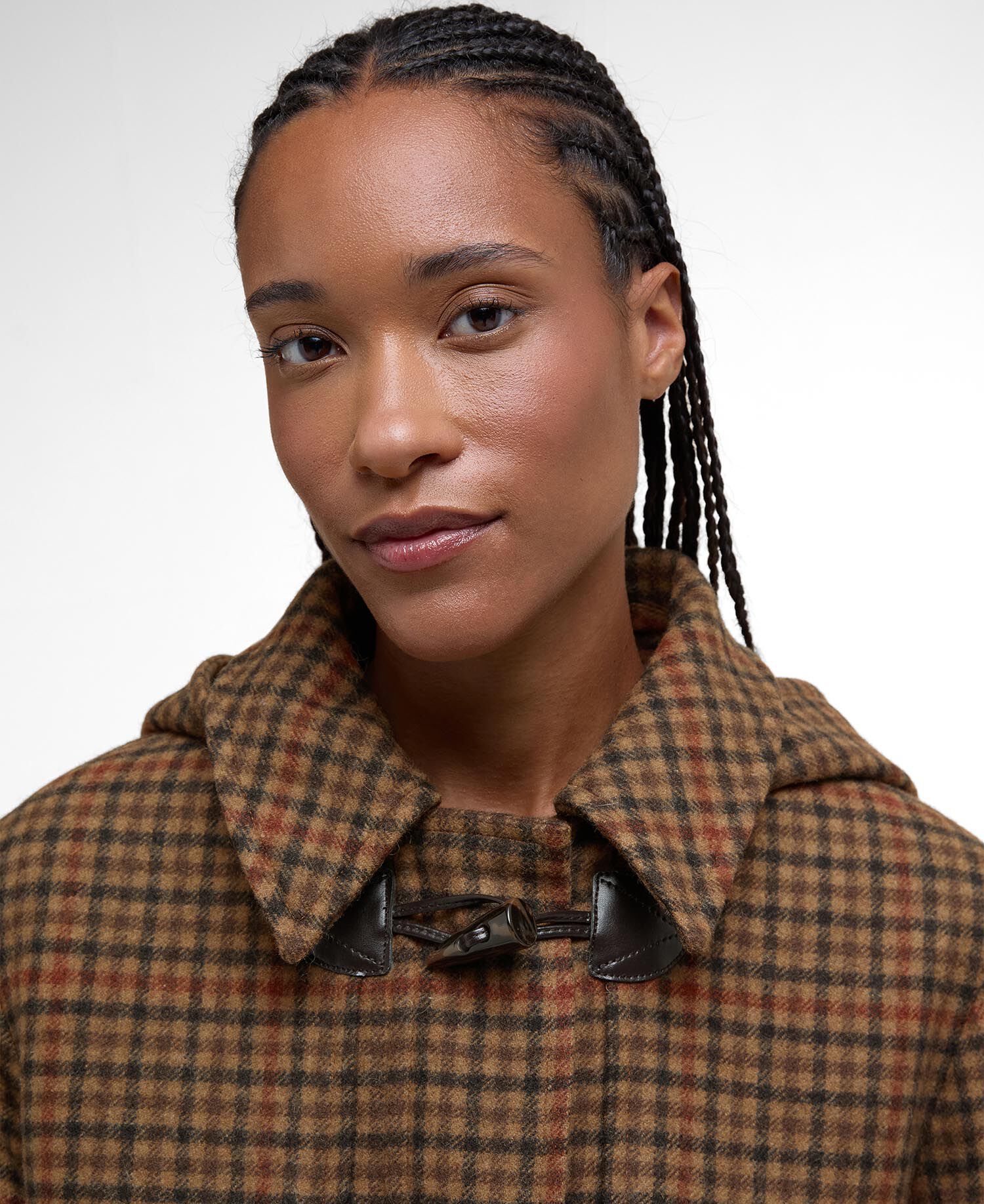 Buy Melody Check Wool Duffle Coat for USD 720.00 | BARBOUR_US