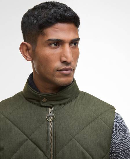 City Harrington Quilted Gilet Olive
