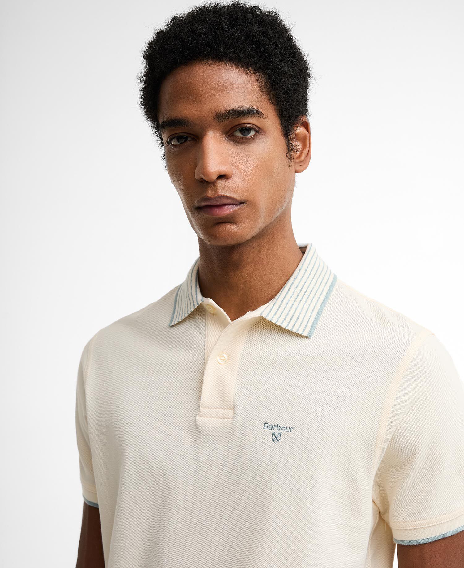 Denwick Short-Sleeved Polo Shirt Whisper White