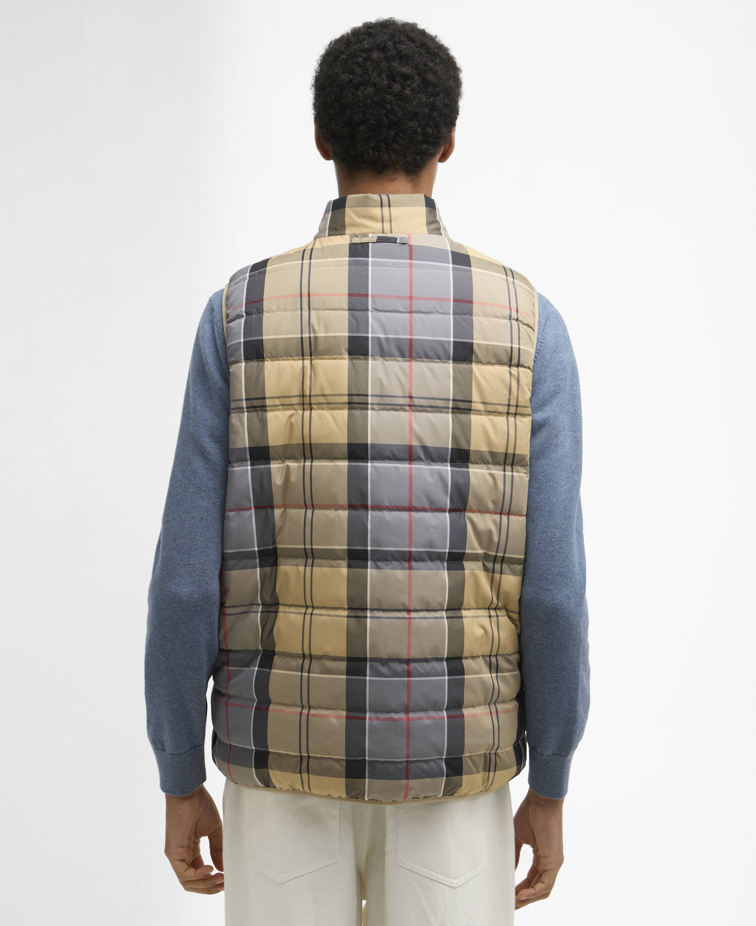 Piumino smanicato reversibile in tartan Dress Tartan image number 2