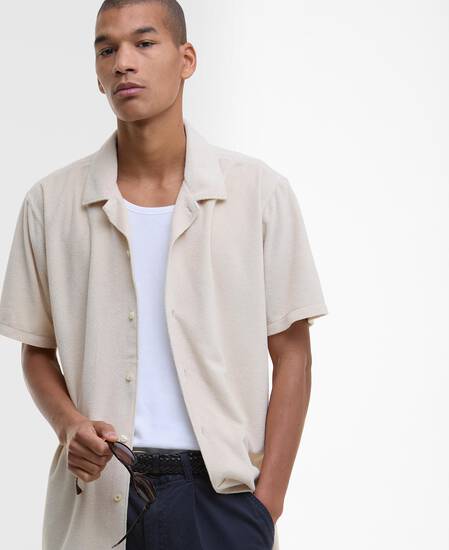 Rothbury Towelling Short-Sleeved Shirt Oatmeal