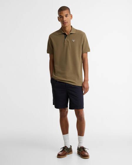 Tartan Pique Polo Shirt Clay