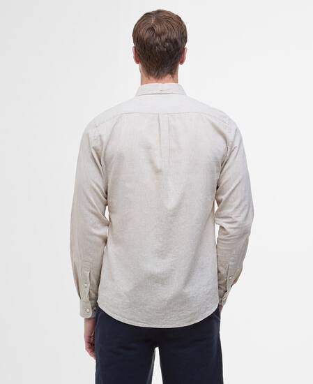 Nelson Tailored Long-Sleeved Shirt Stone