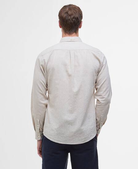 Nelson Tailored Long-Sleeved Shirt Stone