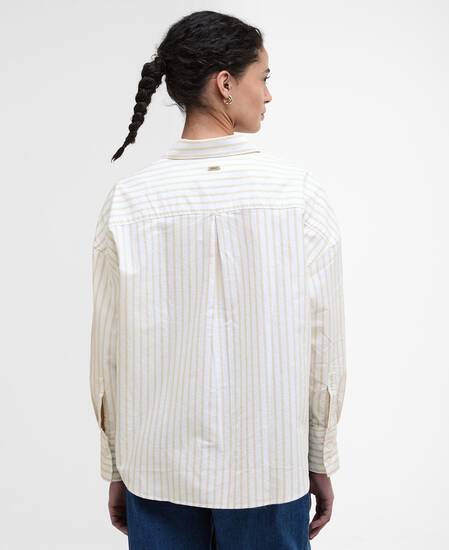 Lavensdale Striped Relaxed Shirt Pale Camel Stripe