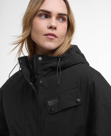 Atlanta Cropped Waterproof Jacket Black
