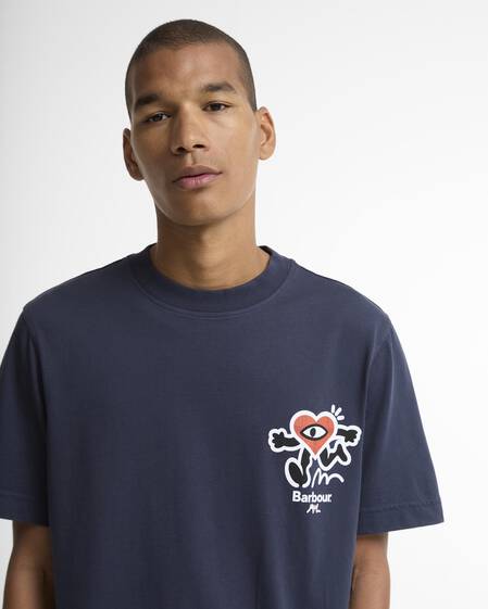 Barbour x Mul T-Shirt Camping Trip Relaxed Navy