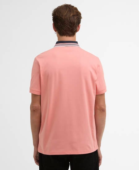 Burnwood Tipped Polo Shirt Burnt Coral