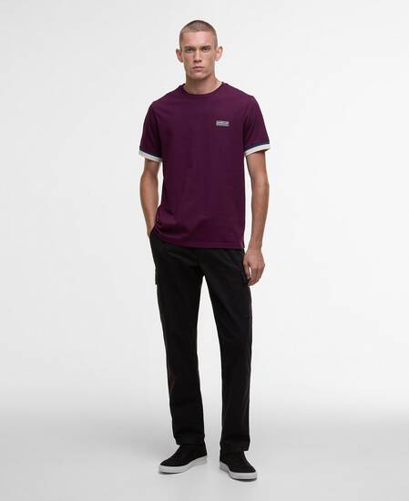 Deep Cuff Evan Tipped T-Shirt Potent Merlot
