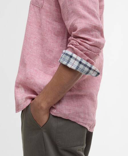 Linton Tailored Long-Sleeved Shirt Red Spice