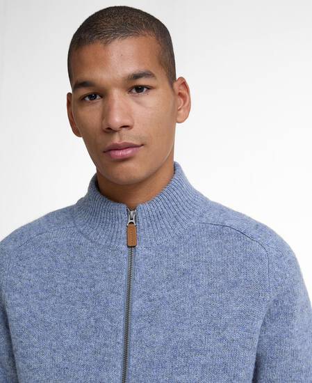 Talder Zip-Up Jumper Bluestone