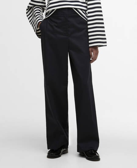 Inez Wide-Leg Trousers Dark Navy