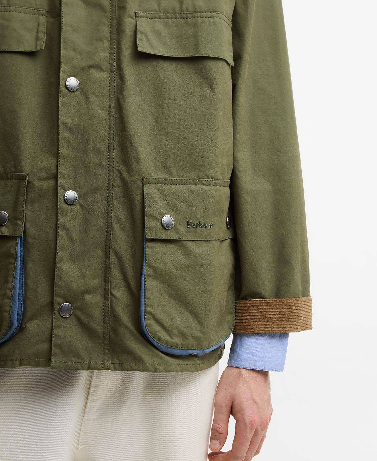 Paul Smith Loves Barbour Sugarlump Bedale Casual Jacket Army image number 6