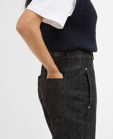 Myra Denim Trousers Black Denim