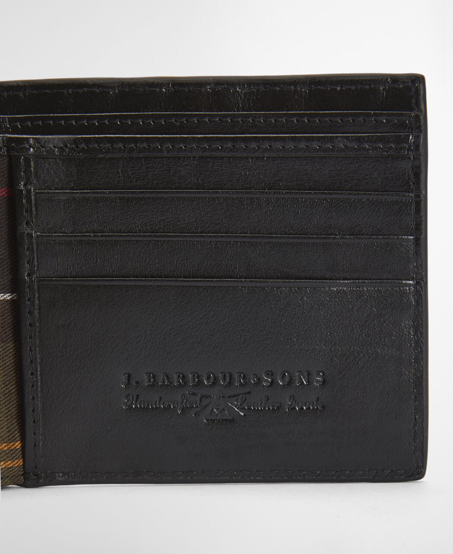 Farne Woven Leather Wallet Black