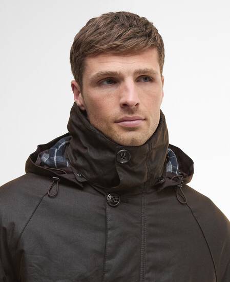 Beaudale Waxed Trench Coat Dark Brown