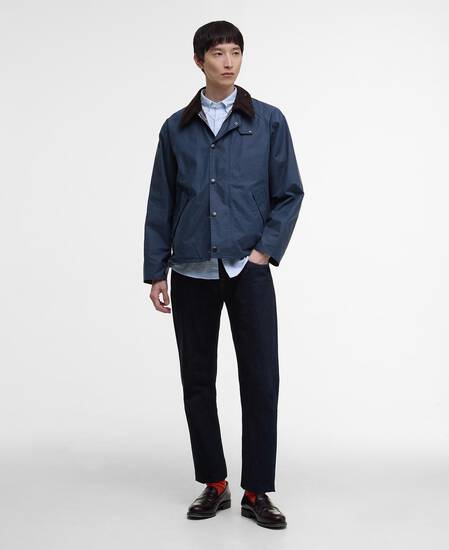 Transport Waxed Jacket Washed Cobalt