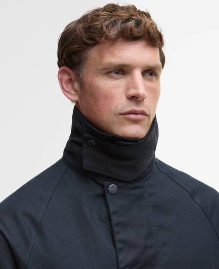 Country Waxed Mac Navy