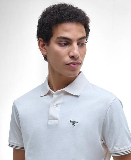 Austwick Tipped Polo Shirt Whisper White