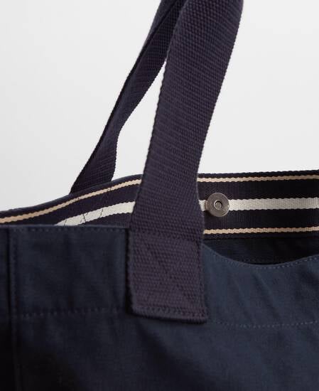 Logo Beach Bag Navy/Stone