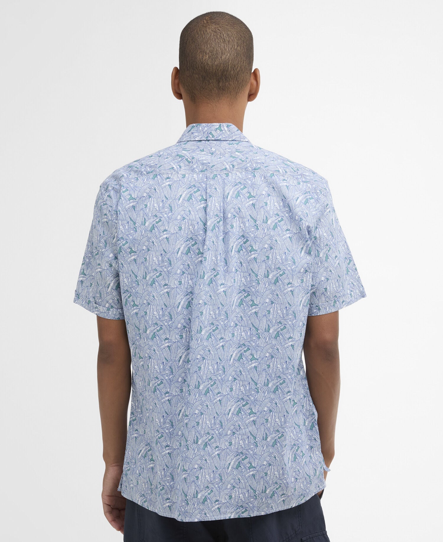 Greatcroft Printed Short-Sleeved Shirt Blue