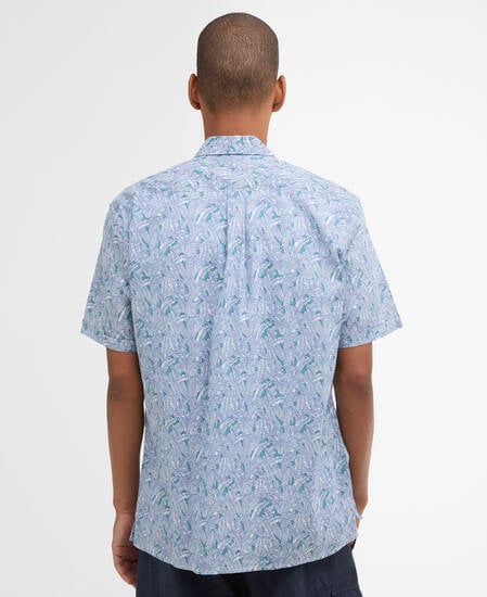 Greatcroft Printed Short-Sleeved Shirt Blue