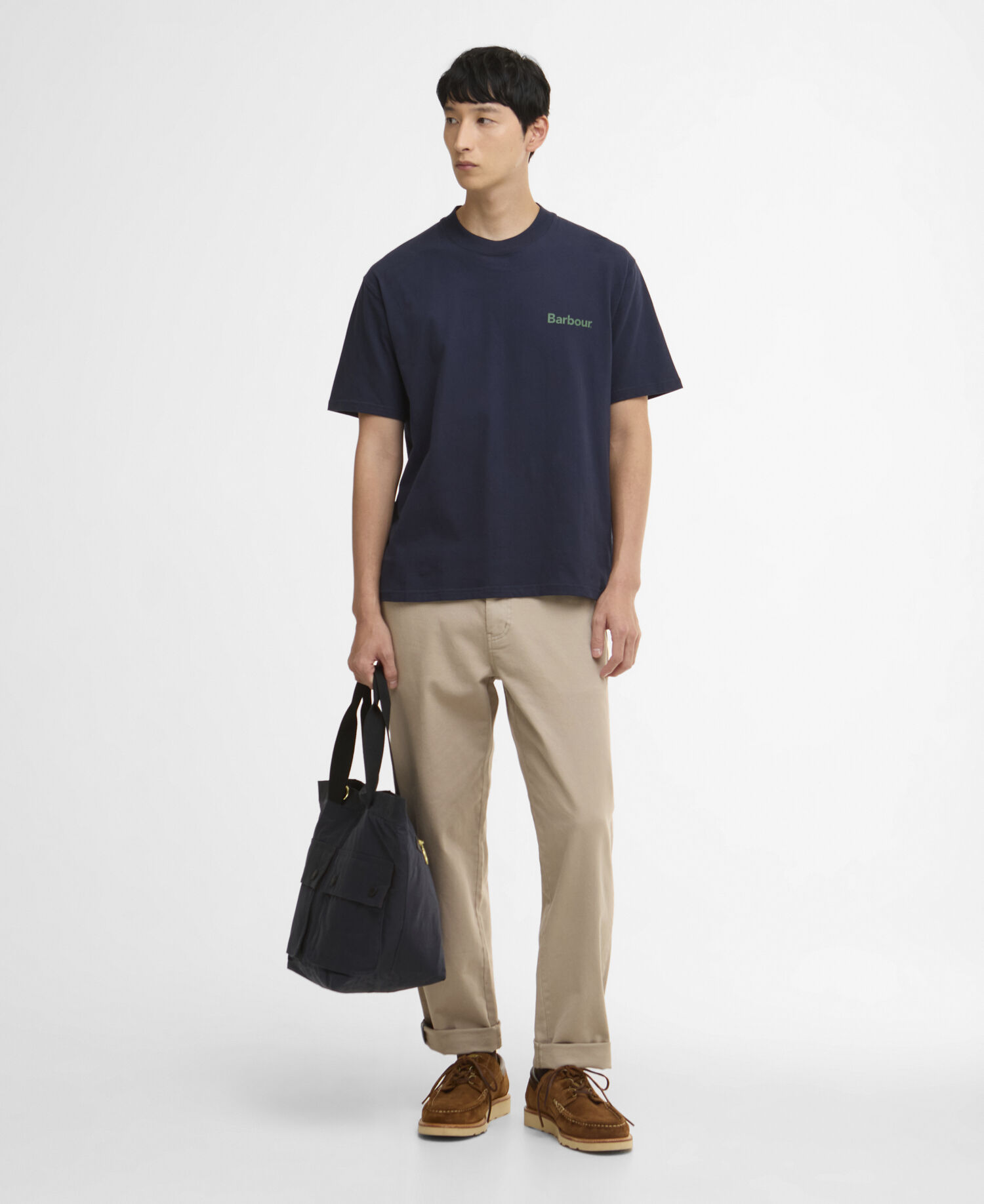 Crossby Archive Logo Oversized T-Shirt Navy
