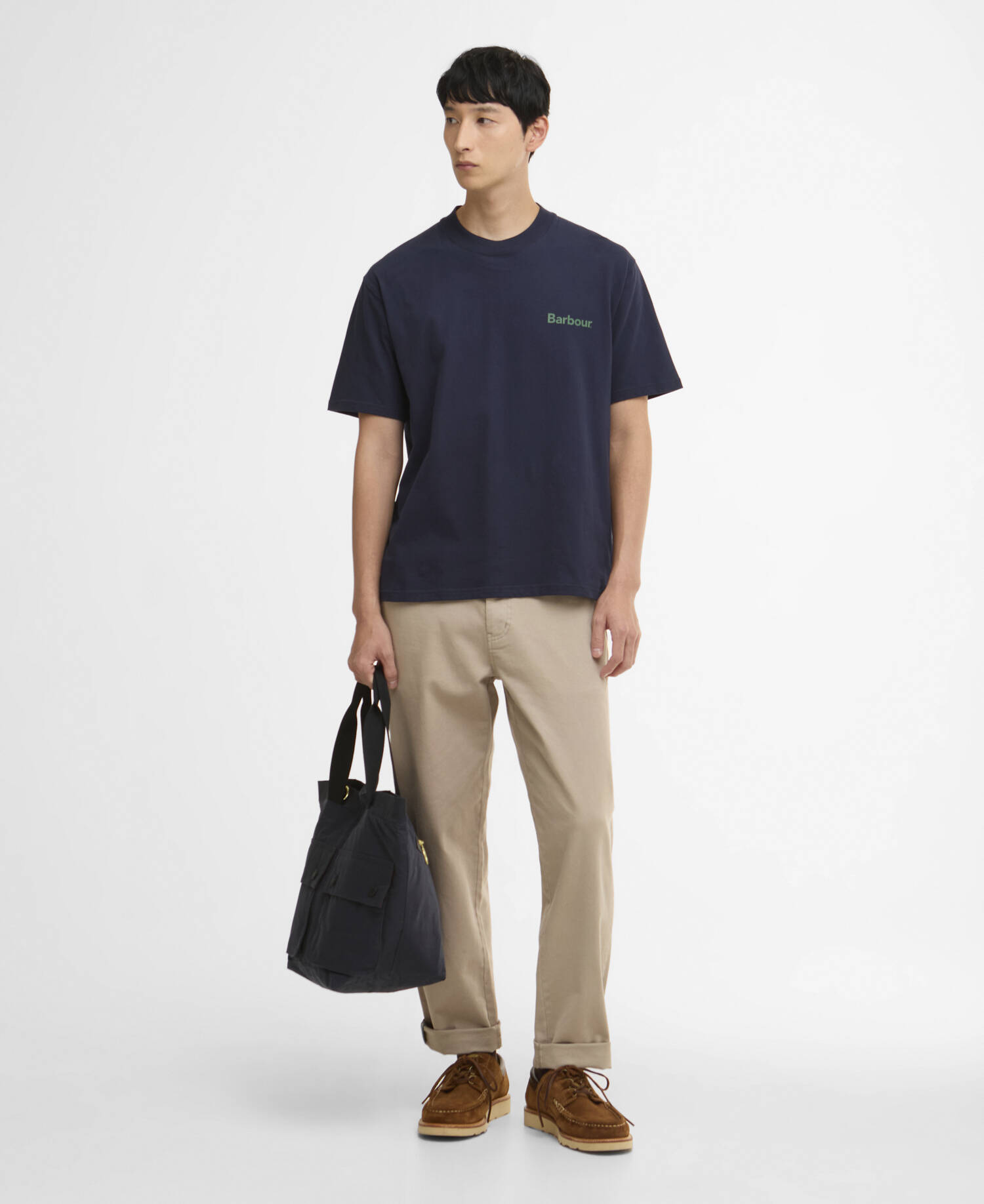 Crossby Archive Logo Oversized T-Shirt Navy image number 1