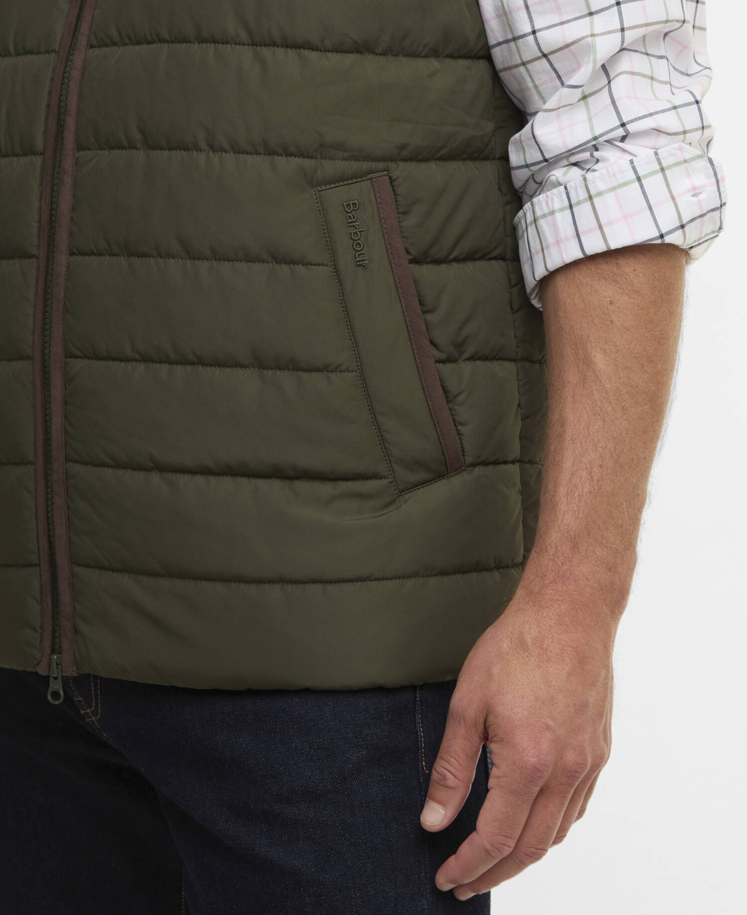 Broughton Quilted Gilet Deep Olive image number 5