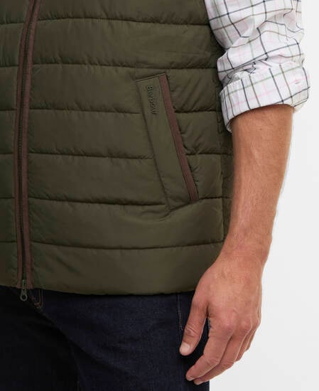 Broughton Quilted Gilet Deep Olive