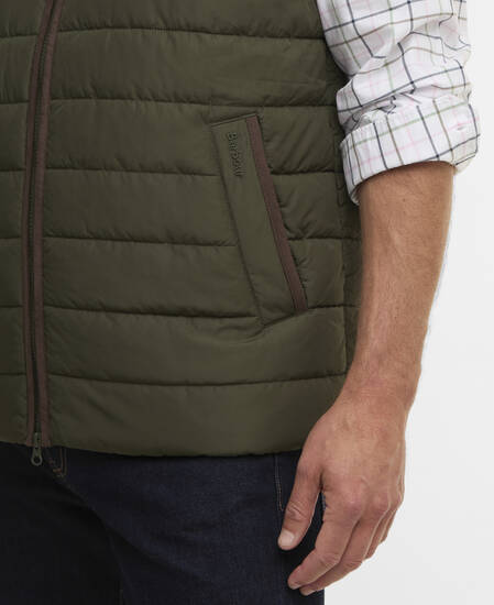 Broughton Quilted Gilet Deep Olive