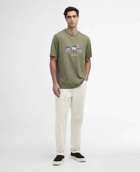 Piston Graphic T-Shirt Burnt Olive
