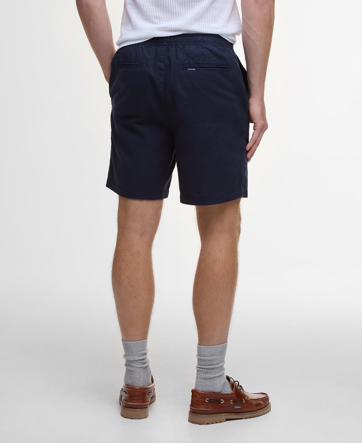 Cotton Linen Relaxed Shorts Classic Navy