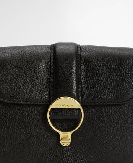 Mini Rosa Leather Crossbody Bag Black