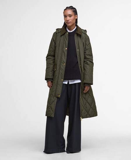 Steppjacke Meredith Olive/Ancient Tartan