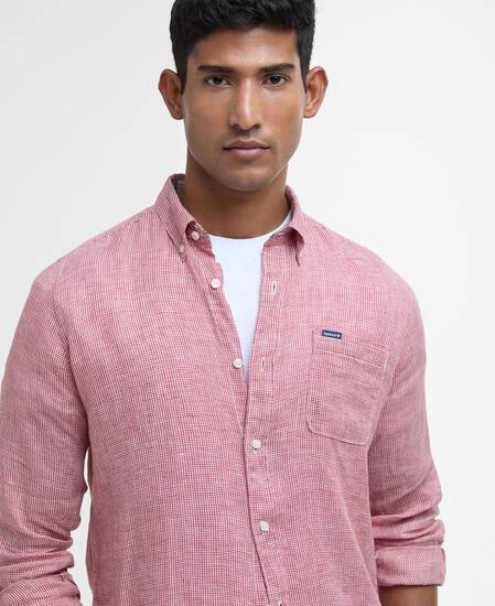Linton Tailored Long-Sleeved Shirt Red Spice