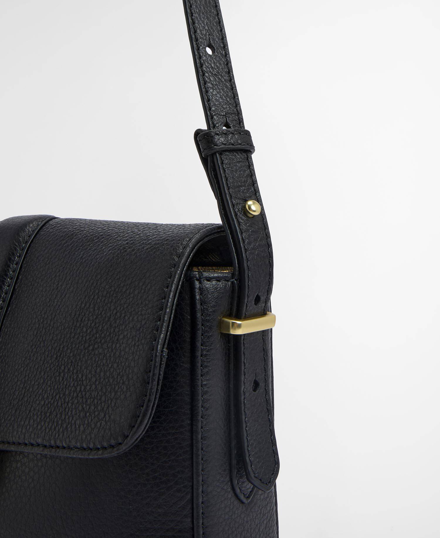 Rosa Leather Crossbody Bag Black image number 4