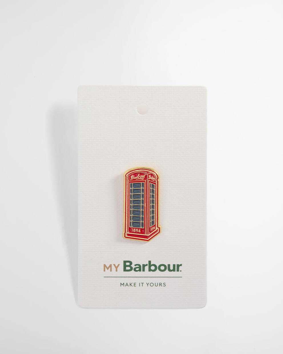Barbour Red Phone Box Pin Badge
