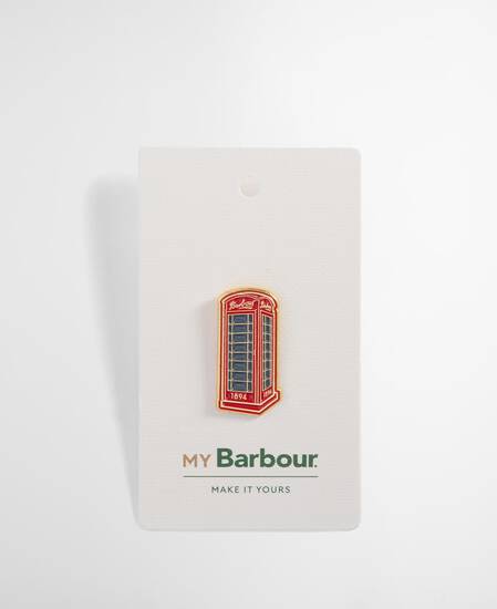 Barbour Red Phone Box Pin Badge Red Phone Box Barbour Red Phone Box Pin Badge Red Phone Box