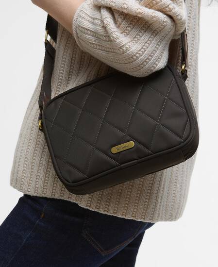 Borsa trapuntata a tracolla Olive