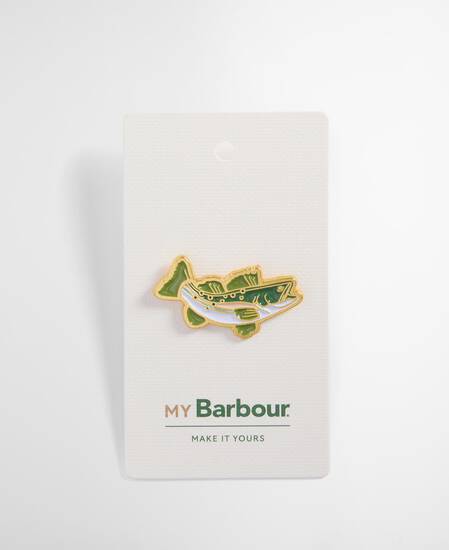 Barbour Zander Fish Pin Badge Zander Barbour Zander Fish Pin Badge Zander